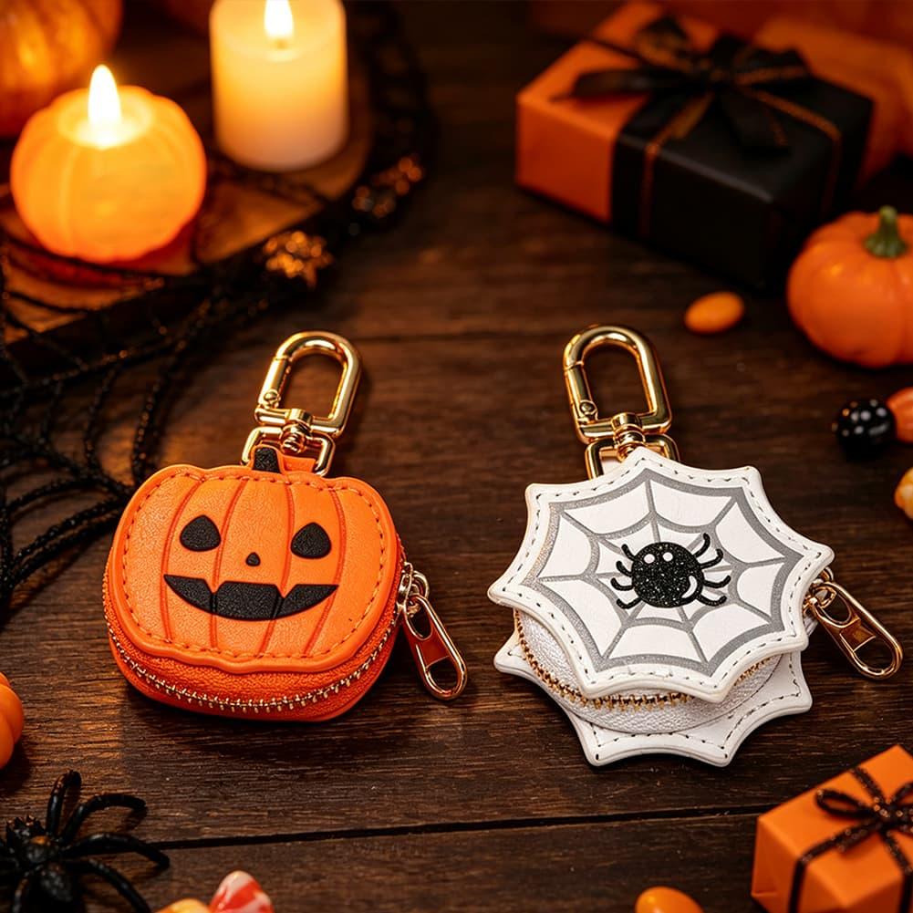 Mini Backpack Purse - Cadılar Bayramı Balkabağı Örümcek Ağı Mini