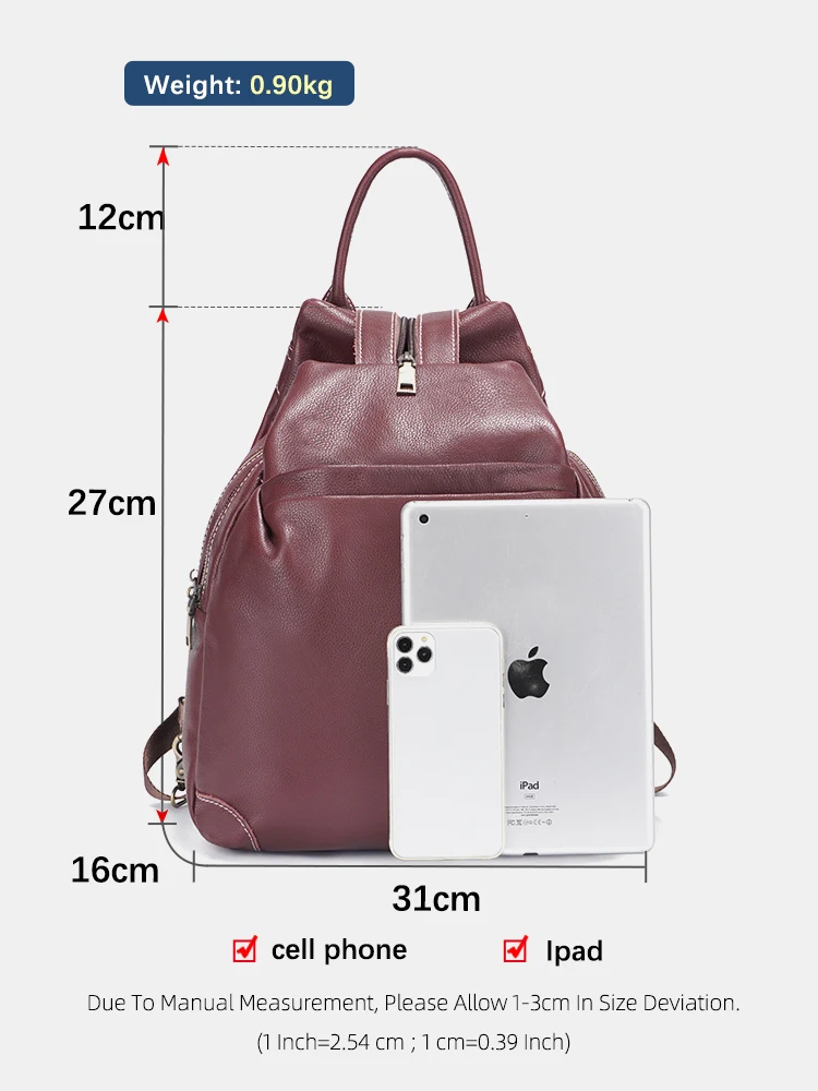 Zency Hakiki Deri kadın Tasarı - Travel Backpack Anti Theft incelemesi ve fiyatı