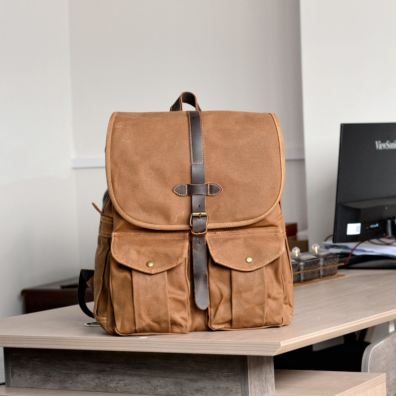 Yeni balmumu kumaş erkek sırt  - Canvas Backpack Casual incelemesi ve fiyatı